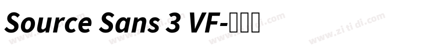Source Sans 3 VF字体转换